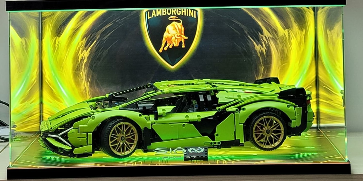 LEGO 42115 Lamborghini Sián FKP 37 模型亞加力品牌展示盒訂製案例｜LKS Display Box 香港製造